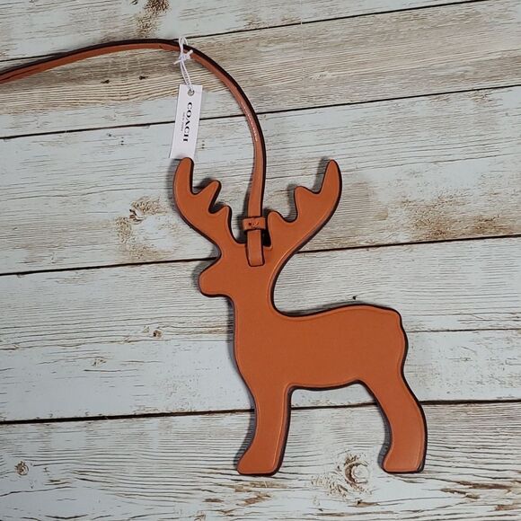 NEW NWT COACH Remade Reindeer Bag Charm Keychain Accessory - Picture 4 of 8